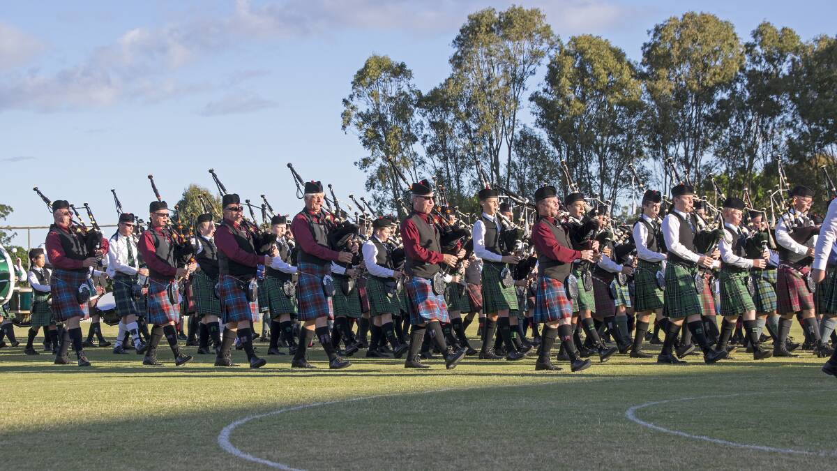 A band marching at the Redlands Sporting Club. Photo: Supplied