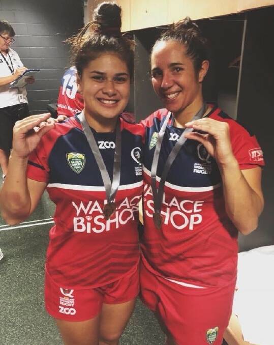 TOP ATHLETES: Alana Elisaia, 21, and Cheyenne Campbell, 31, have each been named on Queensland Women’s XV squad ahead of the six-week inaugural Super W competition. Photo: Supplied