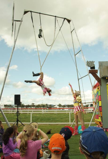 HIGH-FLYERS: The Crackup Sisters will perform aerial acrobatics.