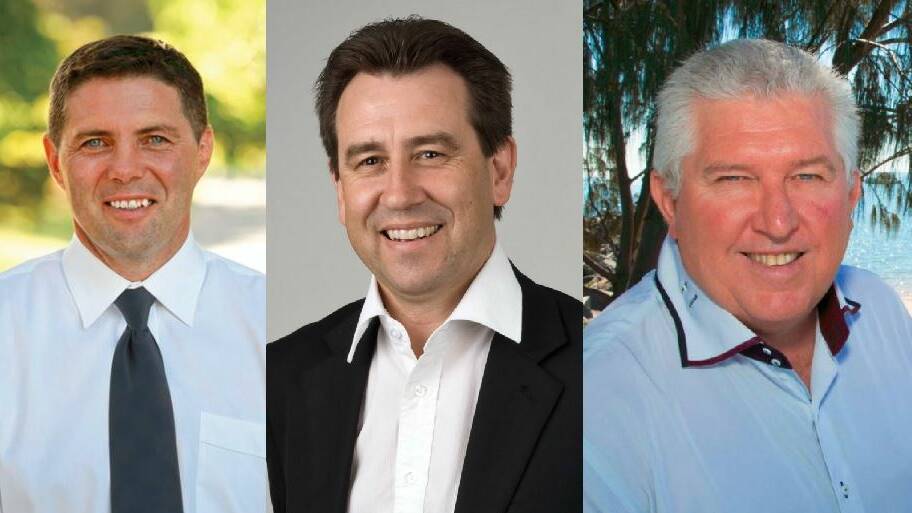 CANDIDATES: Introducing The Greens' Brad Scott, LNP's incumbent member Mark Robinson and Australian Labour Party's Tony Austin. Photos: Supplied