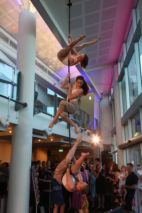 ACROBATS; Circa performers created entertainment for patrons attending the launch of the Redland Performing Arts Centre and Redland Art Gallery season on February 23.