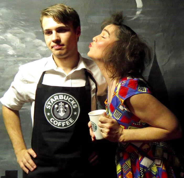 LATTE BOY:  Macleay .performers Mary Veitch and Michael Kerridge put on a show with Latte Boy, in a modern day romance.