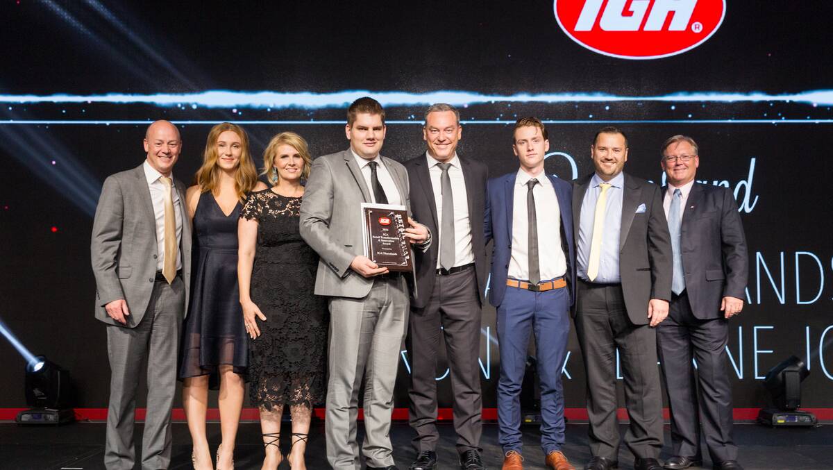 WINNERS: IGA Thornlands staff win this year’s Retail Transformation and Innovation award at the annual IGA Awards of Excellence, held on July 18.