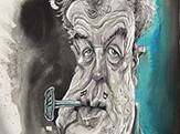 CARTOON: Cartoon of the Year Jeremy Clarkson by David Rowe.  This is among those to be exhibited at the Grand View Hotel gallery from October 14.