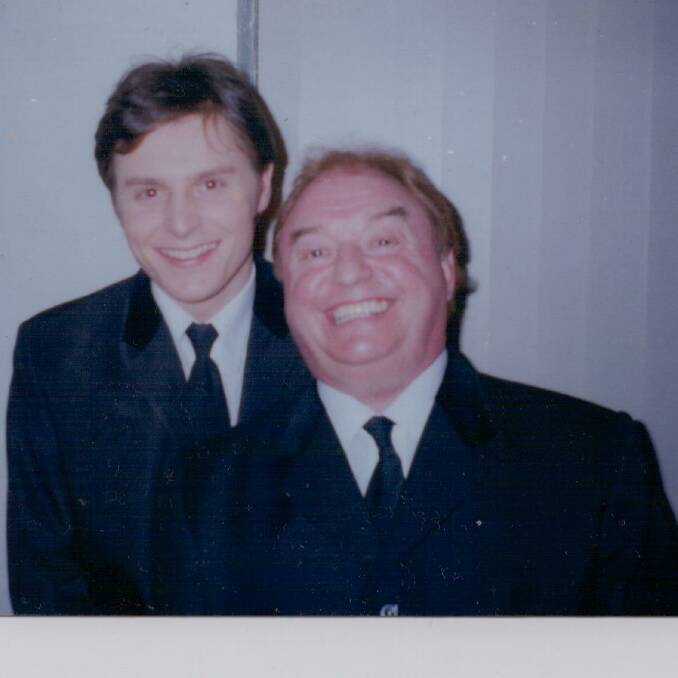 BLAST FROM THE PAST: Craig Martin and Gerry Marsden in earlier times.  Martin is now performing a Beatles Swing show.