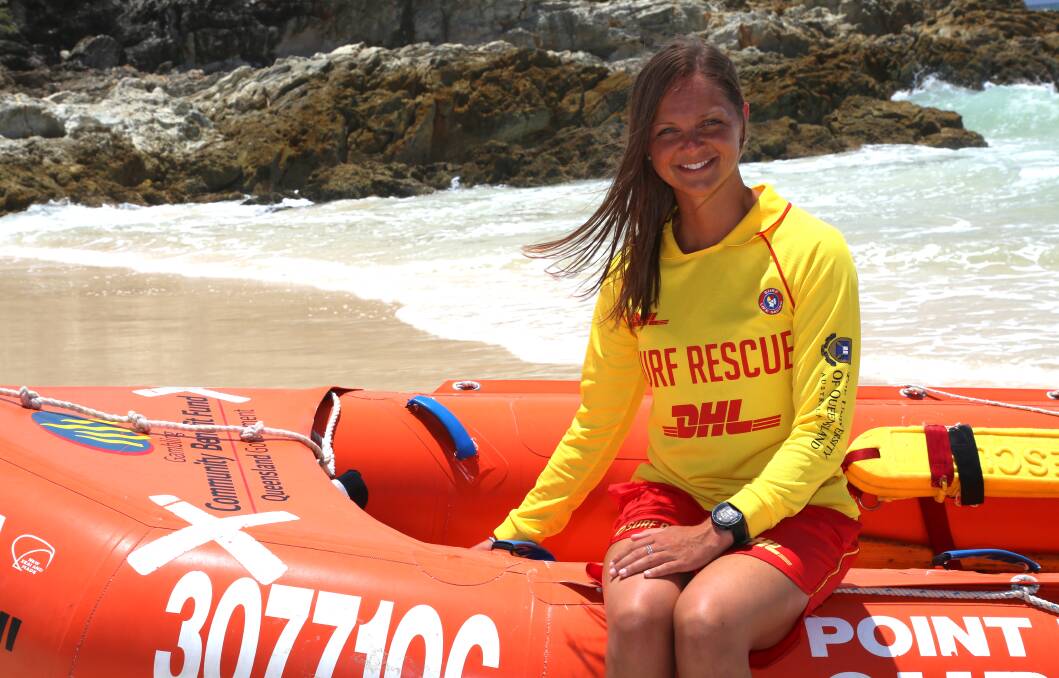 SURF GIRL: Sam Lavery is this year's Point Lookout entrant in the Summer Surf Girl quest.