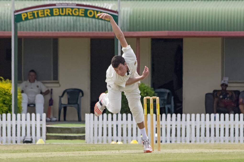 Redlands 4th Grade no 2 team bowler Josh Fraser has taken 4 for 36 in the battle of the two Redlands 4th grade teams currently being played at home on the Peter Burge Oval. - Picture: Doug O'Neill
