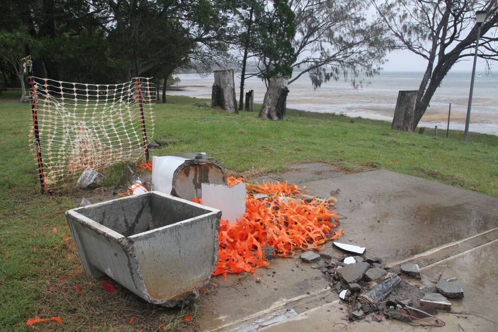 The campgrounds at Adams Beach, closed more than a year ago, have falled into ruin. PHOTO: Chris McCormack