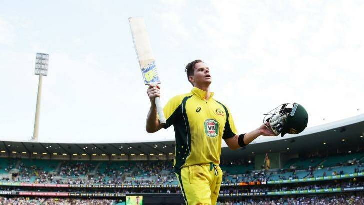 There was a great innings by Steve Smith but not a big crowd at the SCG on Sunday. Photo: CA/Getty Images