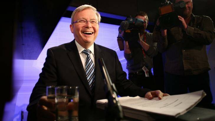 Kevin Rudd on the campaign trail in 2013. Photo: Andrew Meares