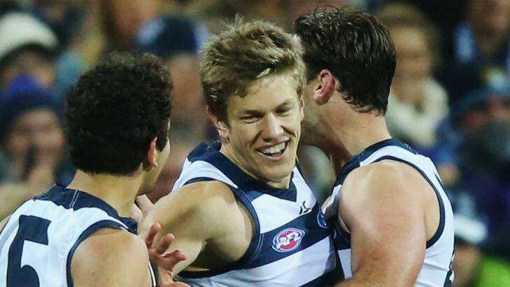 Rhys Stanley was a stand-out for the Cats with five goals. Photo: Michael Dodge