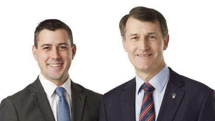 Lord Mayor Graham Quirk and LNP candidate Ashley Higgins. Photo: Supplied