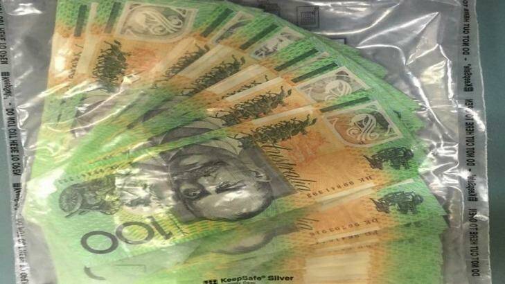 Cash confiscated as part of investigations. Photo: Queensland Police