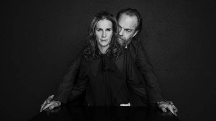 Rachel Griffiths and Hugo Weaving. "I'd work with Hugo on anything, anywhere," she says. Photo: Nic Walker 