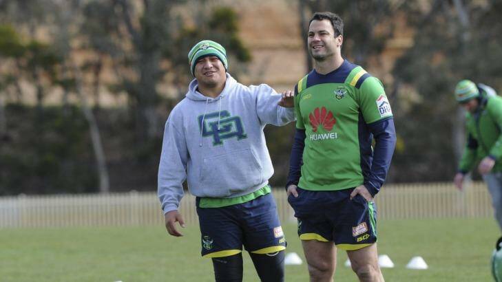 Josh Papalii will be playing his 100th game and David Shillington his 200th game this weekend. Photo: Graham Tidy