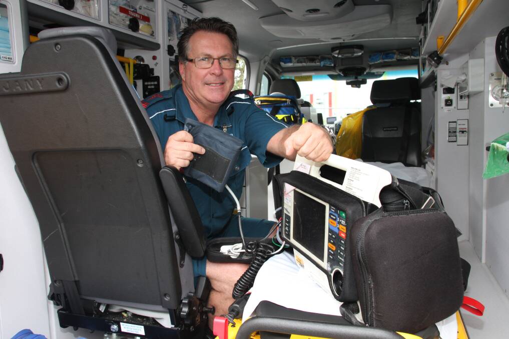 Redland Bay Paramedic Jeff Bickford has been with the Queensland Ambulance Service for 30 years.Photo by Chris McCormack