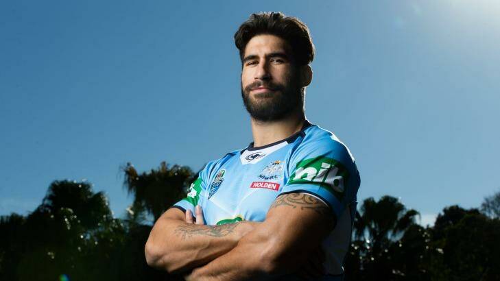 Pain away: James Tamou in Coffs Harbour on Tuesday. Photo: Janie Barrett