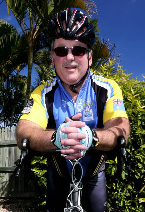 Richard Woolford Doing 4th consecutive ride to conquer cancer. Pics By Stephen Archer