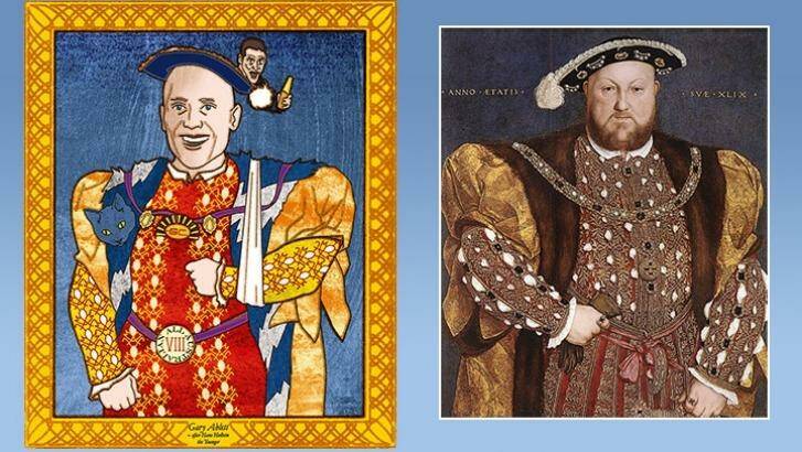 Game-changer Gary Ablett alongside Hans Holbein the Younger's portrait of rule-changer Henry VIII.
