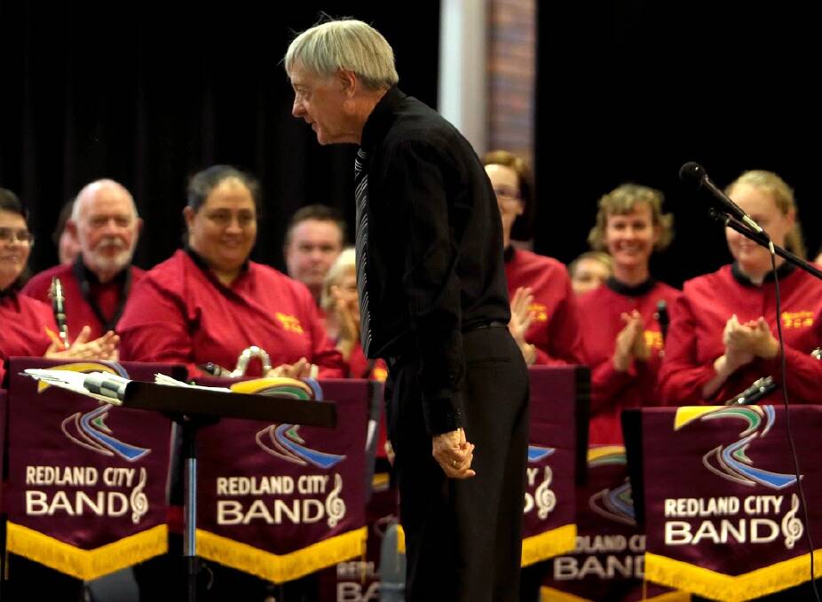 Redland City Band Concert @ Smith St Cleveland 12.10.15 pics by S-L Archer. Curtin Call for John Allen conducting his final concert.