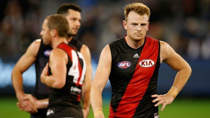 A dejected Brendon Goddard after the loss to Carlton. Photo: AFL Media/Getty Images