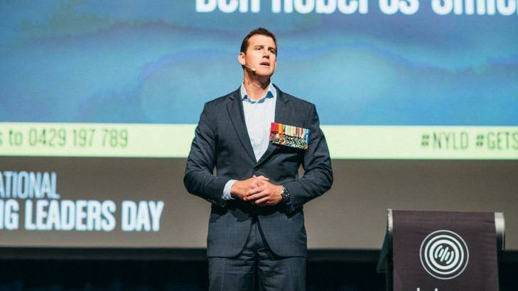 Victoria Cross winner Ben Roberts-Smith inspired students at the Young Leaders Day event. Photo: Trent Rouillon