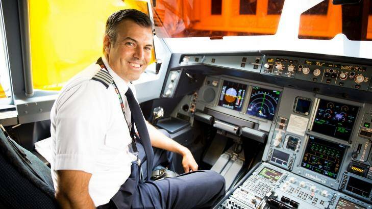 Captain Brian Beres prepares to fly his Hawaiian Airlines Airbus A330 to Brisbane on the inaugural ASPIRE flight. Photo: Supplied