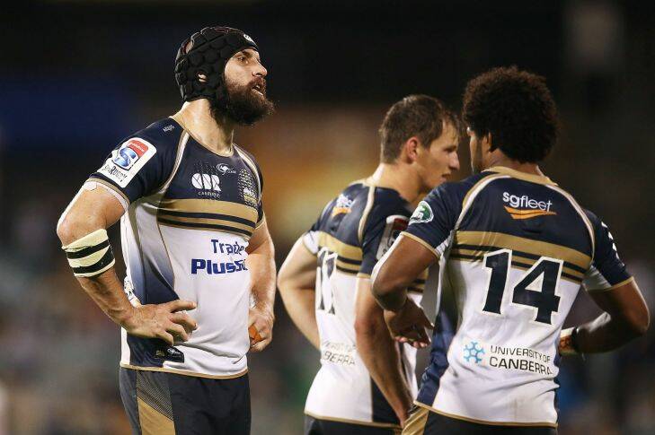 CANBERRA, AUSTRALIA - MARCH 25:  Scott Fardy of the Brumbies looks dejected after defeat in the round five Super Rugby match between the Brumbies and the Highlanders at GIO Stadium on March 25, 2017 in Canberra, Australia.  (Photo by Mark Metcalfe/Getty Images) Photo: Mark Metcalfe