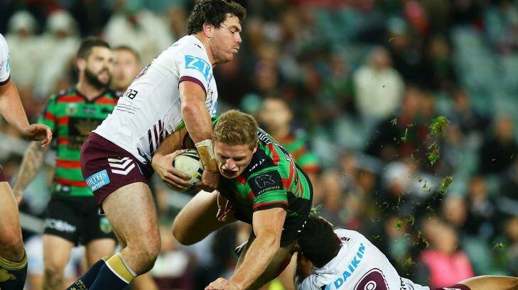 George Burgess on his way to hitting the deck.