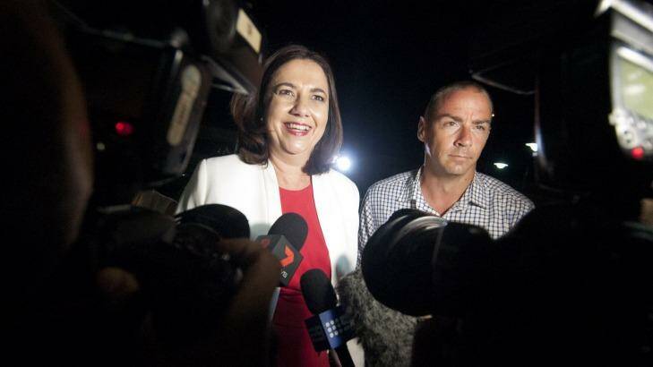 Labor leader Annastacia Palaszczuk walks out of the political darkness, and into the spotlight as likely new Premier. Photo: Robert Shakespeare