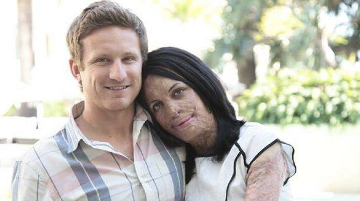 Turia Pitt with her partner, Michael. Photo: Supplied