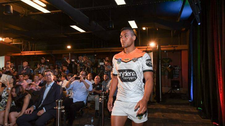 Centre of attention: West Tigers' Tim Simona is being investigated. Photo: Peter Rae