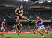 Zak Butters has hit great heights on the way to his 100th AFL game milestone. (Matt Turner/AAP PHOTOS)