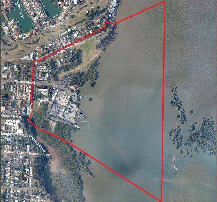 The state government's Priority Development Area covers Toondah Harbour's waters. 