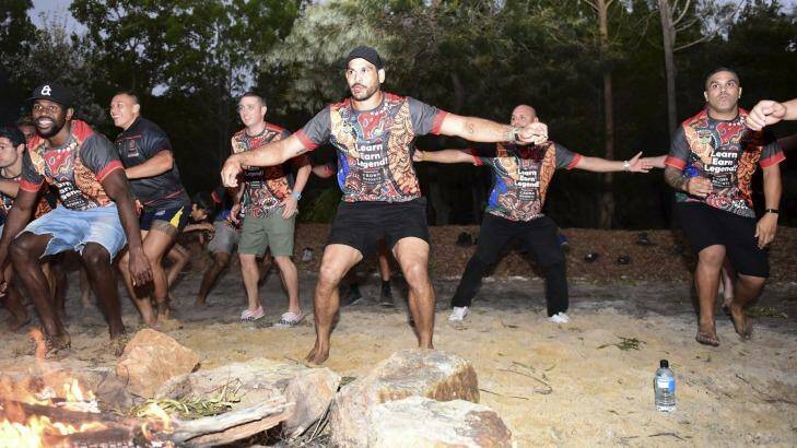Brothers in arms: Greg Inglis at the Indigenous All Stars camp.  Photo: NRL