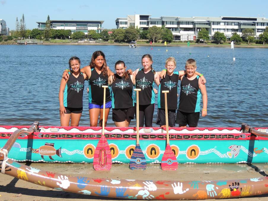  Bayside paddlers won gold in the Under 14 OC6.