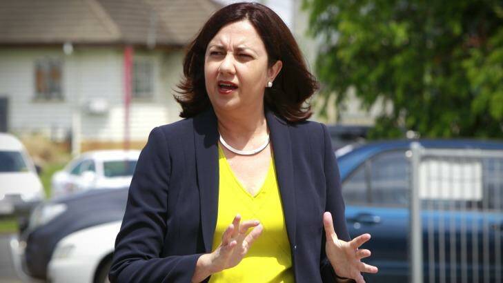 Opposition Leader Annastacia Palaszczuk on the campaign trail in Brisbane.