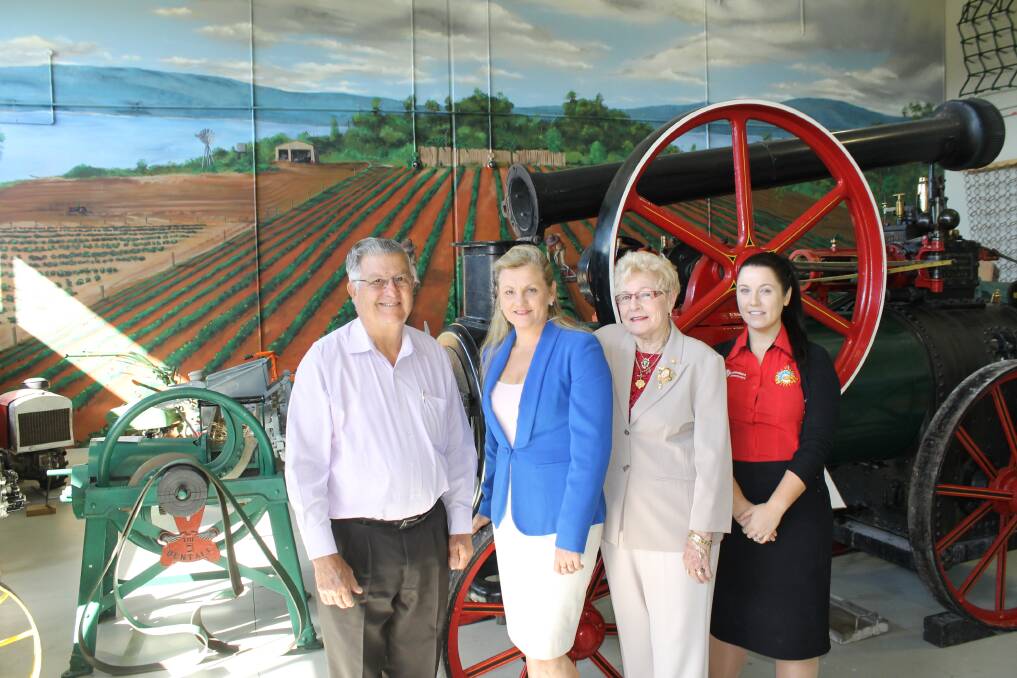 AT the Redland Museum at Cleveland spreading the word about a new grants scheme to benefit the Redlands Community are Redland Foundation Chairman Don Seccombe, Redland City Mayor Cr Karen Williams, Redland Museum Life Member Kath McNeilly and Lauren Andreatta of the Redlands Sporting Club.