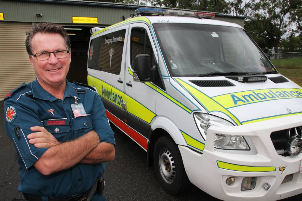 Redland Bay Paramedic Jeff Bickford has been with the Queensland Ambulance Service for 30 years.Photo by Chris McCormack