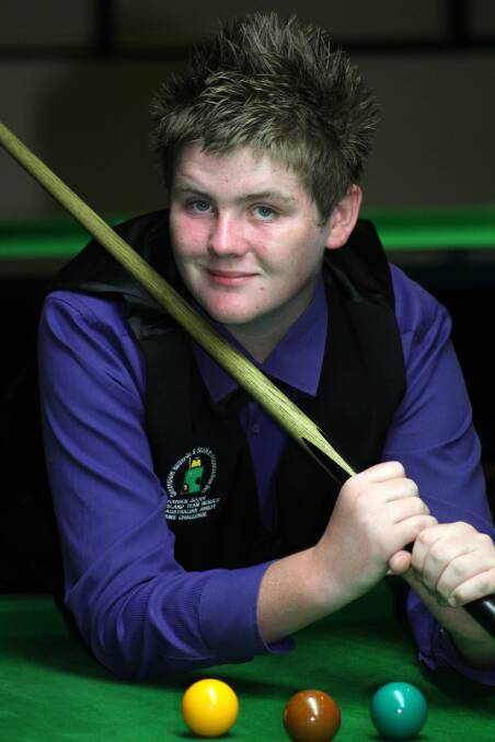 National Snooker Under 15 champion Hayden Goode, 14, of Capalaba, will compete in an under 21 competition in New Zealand. Photo by Chris McCormack