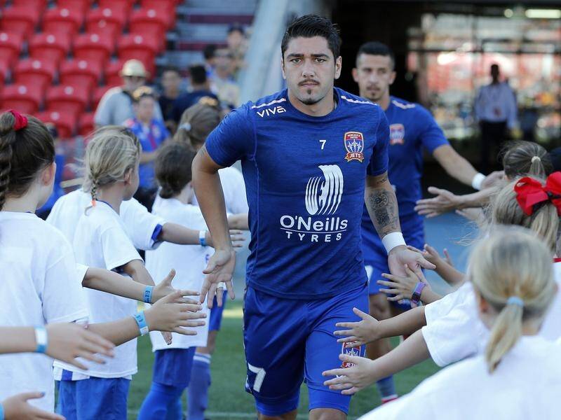 Dimi Petratos is expected to see out the A-League season for title contenders Newcastle Jets.