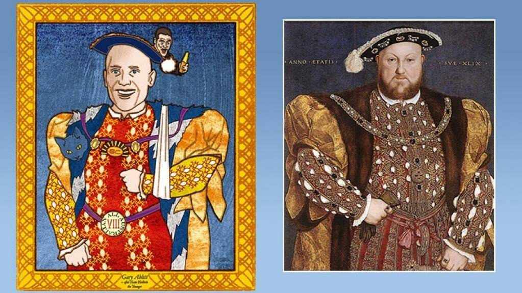 Game-changer Gary Ablett alongside Hans Holbein the Younger's portrait of rule-changer Henry VIII.