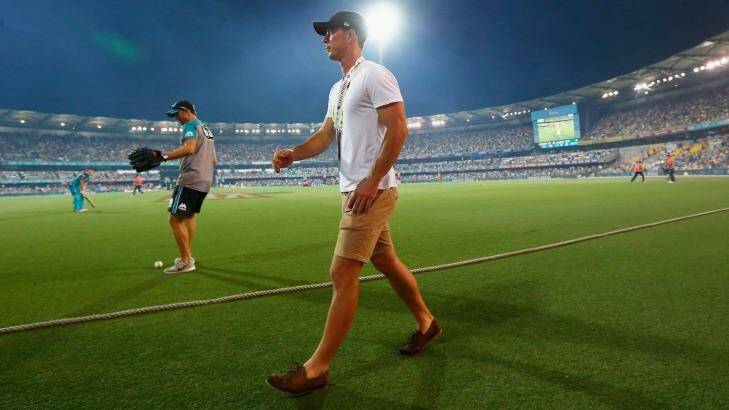 Sidelined: Chris Lynn was forced to watch the Heat lose from the sidelines due to national selection. Photo: Cricket Australia/Getty Images