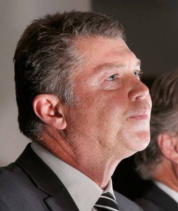 CEO Gary Pert and Director of Football Neil Balme address the media at Westpac Centre. Photo: Darrian Traynor