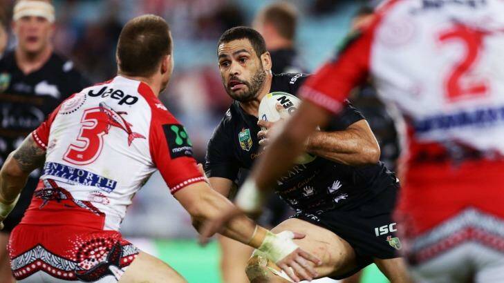 Positional switch: Rabbitohs five-eighth Greg Inglis will play in the centres for Queensland after moving away from the fullback's role. Photo: Matt King