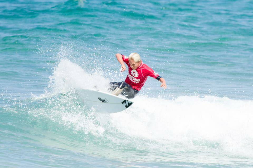 Ethan Ewing has been crowned the state s under-18 boys champion. Photo by Surfing Queensland