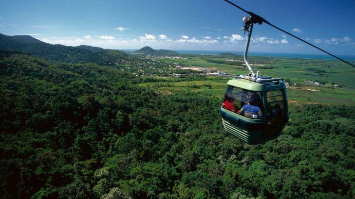 Could the Gold Coast Hinterland skyrail provide a similar tourist attraction to that at Kuranda in north Queensland? Photo: Tourism Queensland