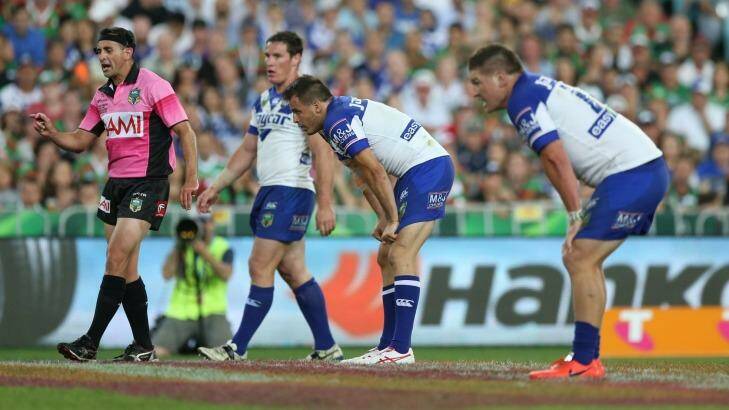 Out of gas: Bulldogs players during last year's NRL Grand Final.  Photo: Brendan Esposito