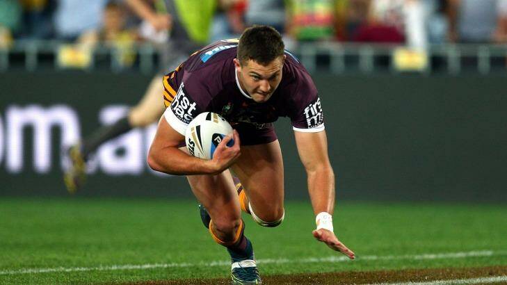 SYDNEY, AUSTRALIA - OCTOBER 04:  Corey Oates of the Broncos scores a try during the 2015 NRL Grand Final match between the Brisbane Broncos and the North Queensland Cowboys at ANZ Stadium on October 4, 2015 in Sydney, Australia.  (Photo by Renee McKay/Getty Images) Photo: Renee McKay
