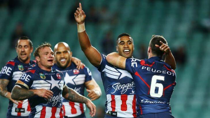 Super hero: Michael Jennings was the match-winner for the Roosters against Canterbury. Photo: Matt King